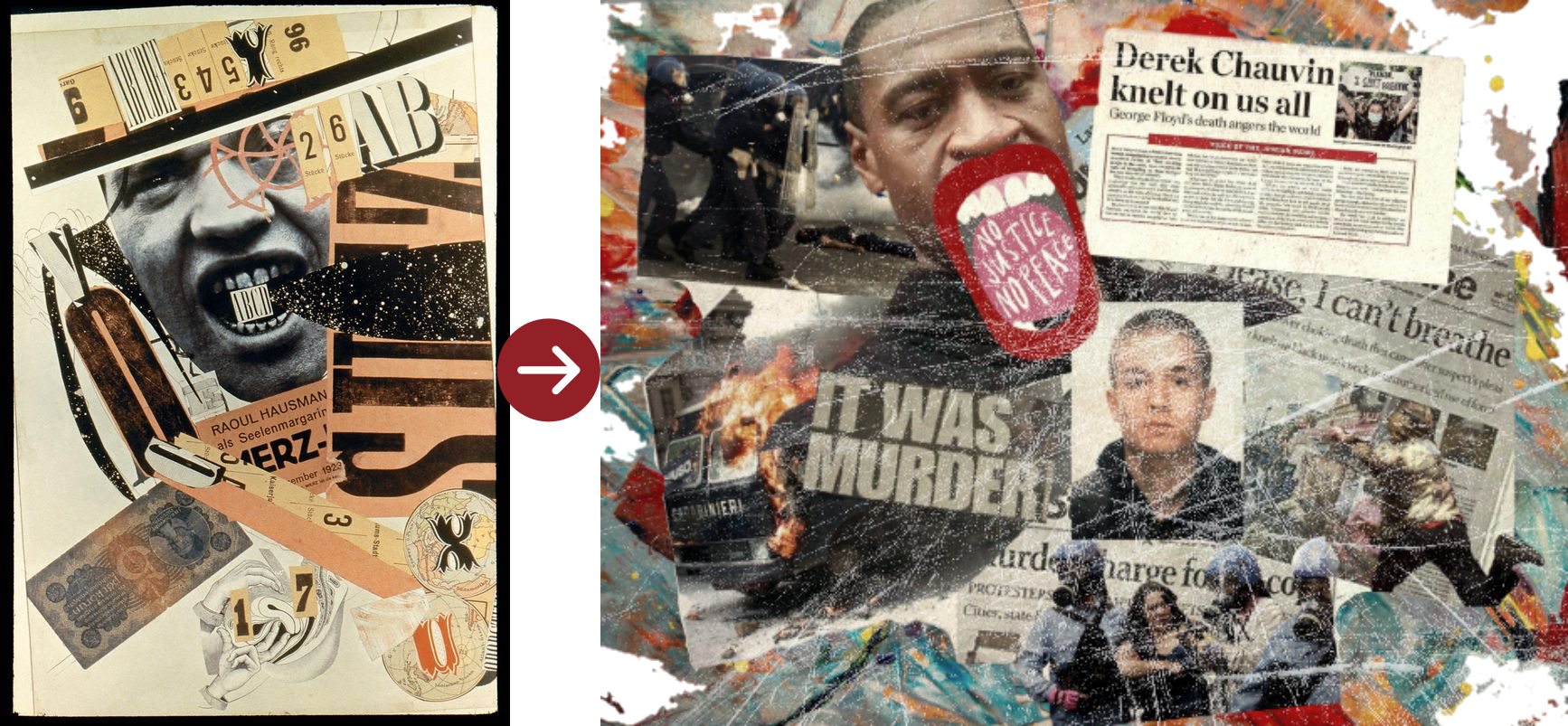 Collage by Luisa Ammirati, inspired by Raoul Hausmann's work